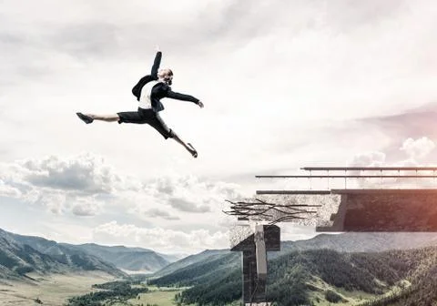 Problems and difficulties overcoming concept. Stock Photos