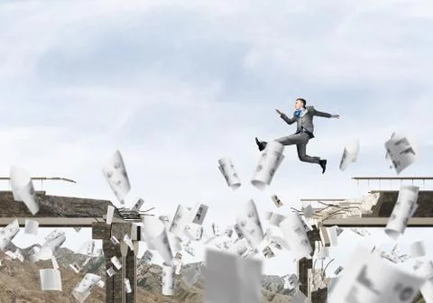Problems and difficulties overcoming concept. Stock Photos