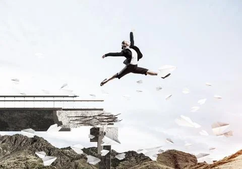 Problems and difficulties overcoming concept. Stock Photos