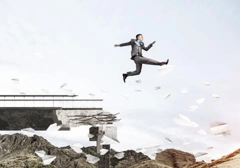 Problems and difficulties overcoming concept. Stock Photos