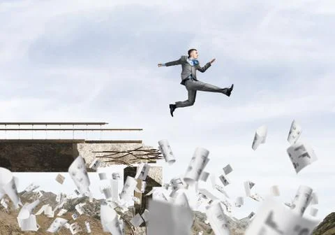 Problems and difficulties overcoming concept. Stock Photos