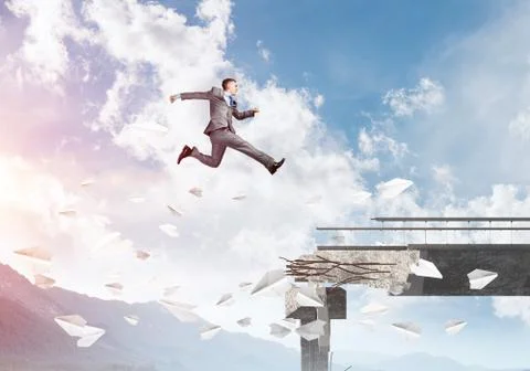 Problems and difficulties overcoming concept. Stock Photos