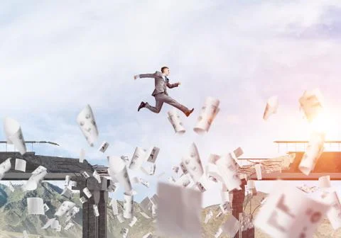 Problems and difficulties overcoming concept. Stock Photos