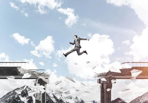 Problems and difficulties overcoming concept. Stock Photos