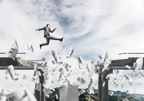 Problems and difficulties overcoming concept. Stock Photos