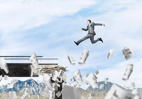 Problems and difficulties overcoming concept. Stock Photos