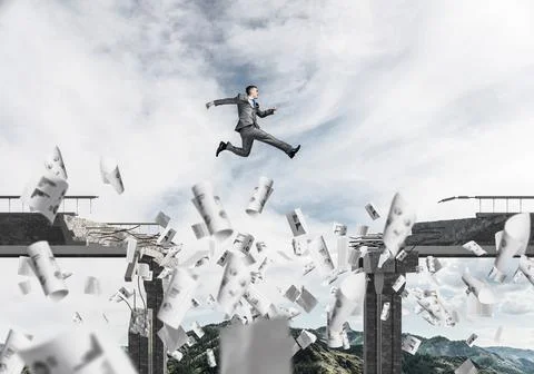 Problems and difficulties overcoming concept. Stock Photos
