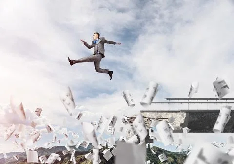 Problems and difficulties overcoming concept. Stock Photos