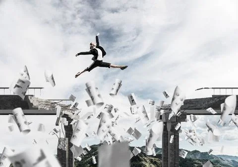 Problems and difficulties overcoming concept. Stock Photos