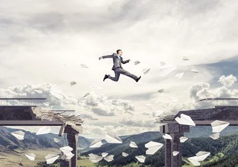 Problems and difficulties overcoming concept. Stock Photos