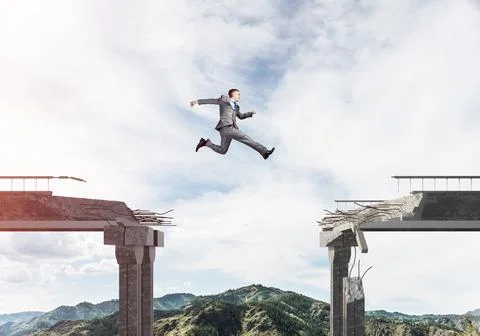Problems and difficulties overcoming concept. Stock Photos