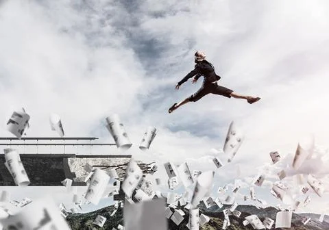 Problems and difficulties overcoming concept. Stock Photos