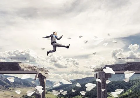 Problems and difficulties overcoming concept. Stock Photos