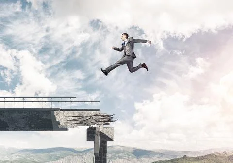Problems and difficulties overcoming concept. Stock Photos