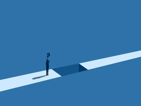 Problems and Obstacles, Businessman meets obstacles in the middle of life Stock Illustration