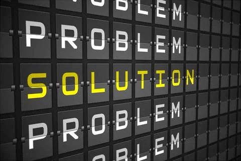 Problems and solution on black mechanical board Stock Photos