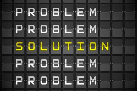 Problems and solution on black mechanical board Foto stock