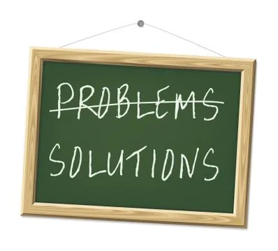 Problems and solutions Illustrazione stock