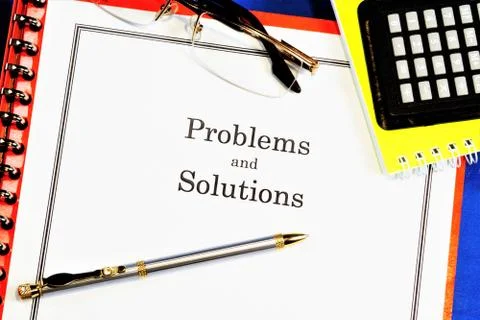Problems and solutions. A problem is an obstacle on the way to achieving Stock Photos