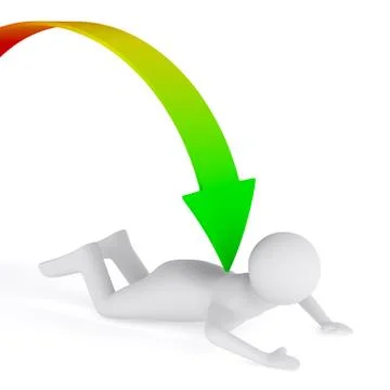 Problems in business. Isolated 3D image on white 库存插图