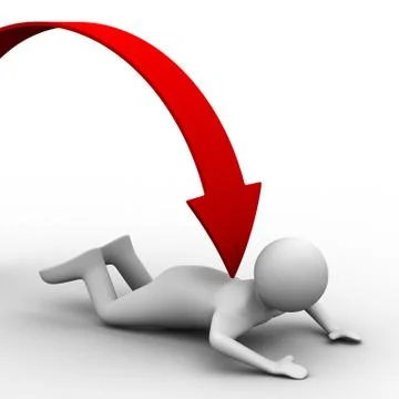 Problems in business. Isolated 3D image on white Stock Illustration