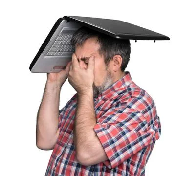 Problems with computer. Stock Photos