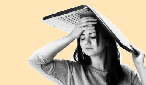 Problems with computer. Stock Photos