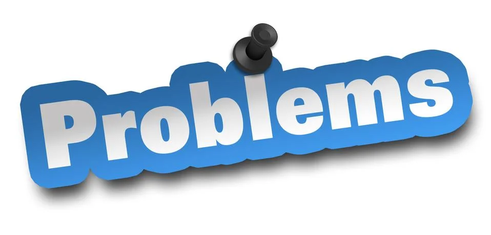 Problems concept 3d illustration isolated Stock Illustration