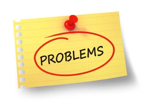Problems concept 3d illustration isolated Stock Illustration
