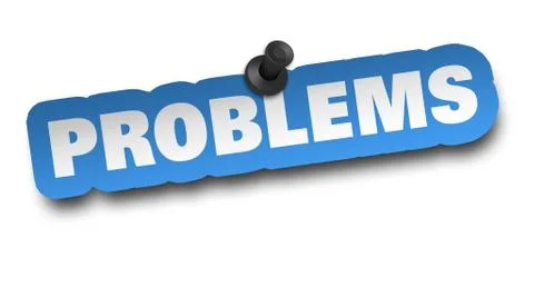 Problems concept 3d illustration isolated Stock Illustration