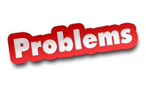 Problems concept 3d illustration isolated Illustrazione stock