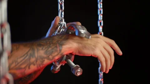 Problems depending on the social networks of the phone and gadgets. bondage Stock Footage 114229101