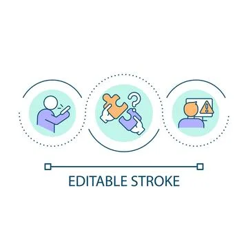 Problems with devices connection loop concept icon Illustrazione stock