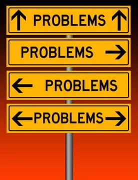 Problems everywhere Stock Illustration