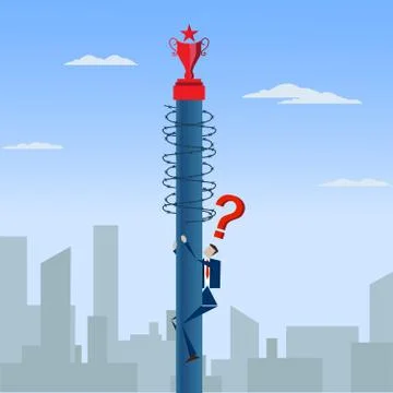 Problems in front of the businessman Stock Illustration