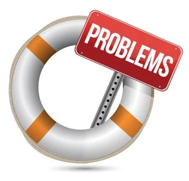 Problems help concept. illustration design over a white background Stock Illustration