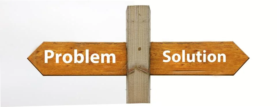 Problems to the Left and Solutions to the Right Stock Illustration