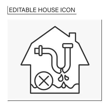 Problems line icon Stock Illustration