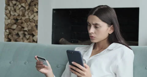 Problems with online banking, fraud and card blocking concept. Stock Footage 156485295