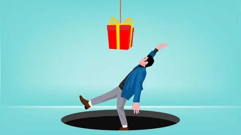 Problems or traps in doing business with the concept of an entrepreneur who.. 库存插图