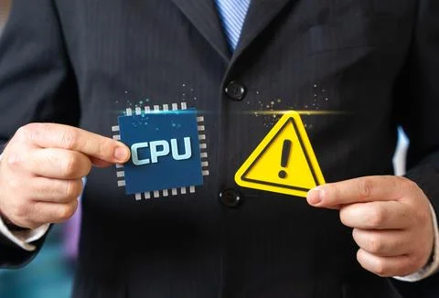 Problems with the production of CPU microchips. Supply chain disruptions and  Stock-Fotos