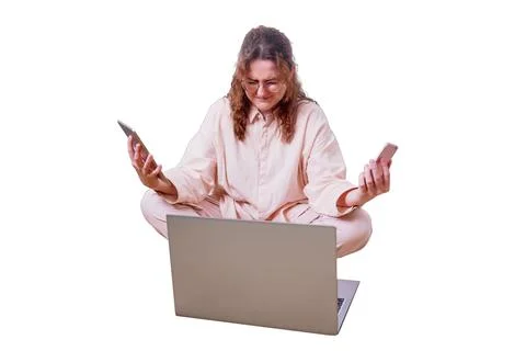 Problems of remote work via the Internet during isolation due to quarantine,  Stockfoto's