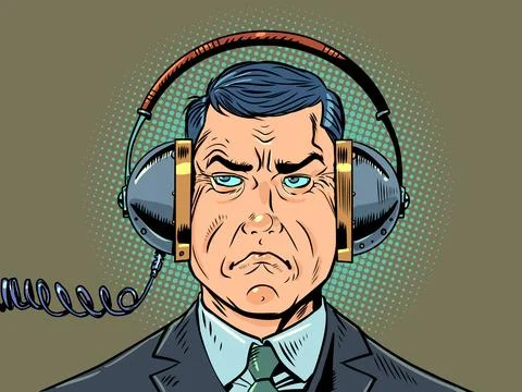 Problems of security and privacy of the modern world. State surveillance of the Stock Illustration