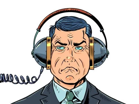 Problems of security and privacy of the modern world. State surveillance of the Stock Illustration