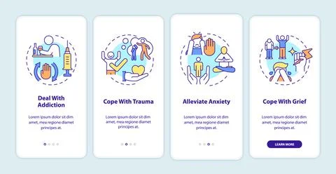 Problems to solve in group onboarding mobile app screen イラスト素材