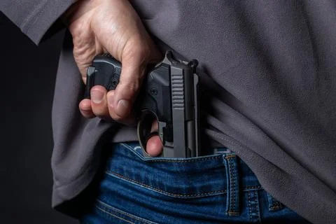 Problems of terrorism and the unauthorized application of shooting iron. Pe.. Stock Photos