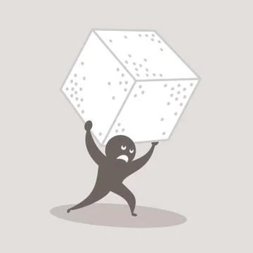 Problems, trouble, dangers and difficulties connected with sugar - sweet ingr Stock Illustration