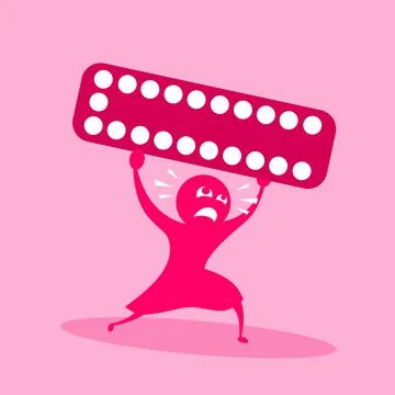 Problems, trouble, dangers and difficulties connected with negativity of horm Stock Illustration