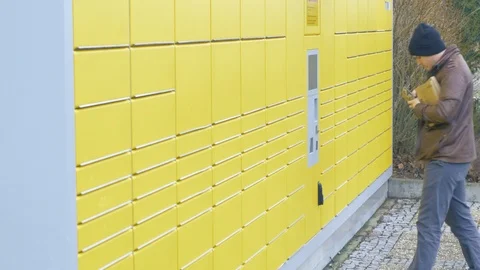 Problems with using a parcel station Stock Footage 97406351