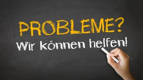 Problems we can help (in german) Stock Illustration